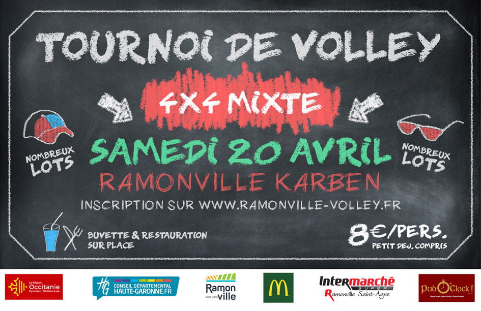 Tournoi volley 4x4 mixte Ramonville 20 avril 2019